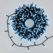 Guirlande led blanc froid 60,5M 1500 LED 8 modes d'animation mémoire timer câble vert Lotti - blanc 8024199049093