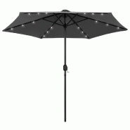 Helloshop26 - Parasol avec led et mât en aluminium 270 cm anthracite 02_0008074 - 3000432282729