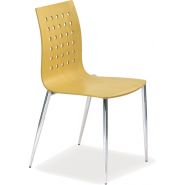 Ingrid v586 - chaises empilables - concepts - avec piétement métallique
