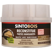 Mastic sans styrène sintobois chêne moyen 190g + 8g - SINTO - 33710 - 082391 Mastic sans styrène sintobois chêne moyen 190g + 8g - SINTO - 33710 - 082391