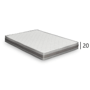 MATELAS TÉNOR ÉPAISSEUR 20 CM DONT 4 CM À MÉMOIRE DE FORME 50KG/M3 POUR CANAPÉ CONVERTIBLE EXPRESS 160 CM