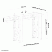 Neomounts LED-VW1000BLACK Support mural pour mur d'images 40-75" - extraire - max 50 kg