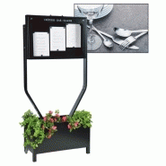 Porte menu exterieur pied jardiniere lumineux luberon jurine_0