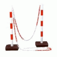 Poteau de signalisation pour chaîne plastique - avec socle Poteau de signalisation pour chaîne plastique - avec socle