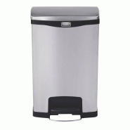 Poubelle à pédale frontale inox Slim Jim 50L | Rubbermaid - GE938