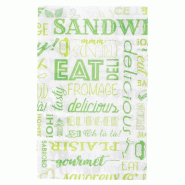 Sachet papier ingraissable burger et hotdog Parole vert 12+7x18cm - par 500