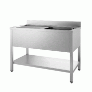 Vaiotec TOPLINE Evier 700 / 1 cuve à droite + égouttoir L:1000 - inox 10449