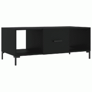 VidaXL Table basse noir 102x50x40 cm bois d'ingénierie Modèle Aero Loft Plus - 829301