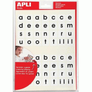Apli Lot de 5 Sachet de 5 feuilles de gommettes alphabet - 3270241192605