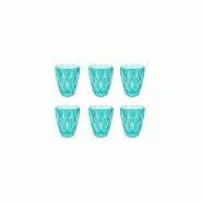 Aulica Verres à eau vert clair - lot de 6 - vert 208901