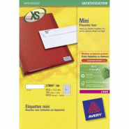 AVERY 2100 mini étiquettes blanches, format 46 x 11,1 mm (25 feuilles A4 / cdt) - 3266550263150