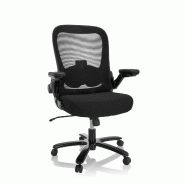 Chaise lourdes confortables / Siège de bureau INSTRUCTOR SW I - XXL Tissu maille / Tissu noir hjh OFFICE - noir polyester 691006