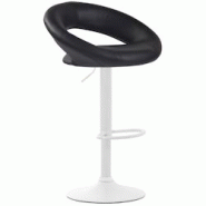 CLP Tabouret de bar Olinda en similicuir Noir /Blanc - noir polyester 315780 CLP Tabouret de bar Olinda en similicuir Noir /Blanc - noir polyester 315780