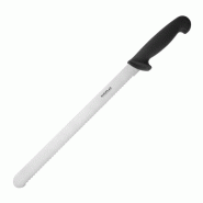 Couteau à trancher denté noir 305mm | Hygiplas - C580