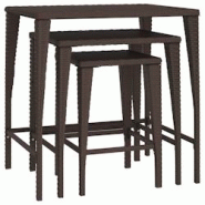 Décoshop26 - Lot de 3 tables d'appoint gigognes en résine tressée marron DEC032729 - 3000259123298 Décoshop26 - Lot de 3 tables d'appoint gigognes en résine tressée marron DEC032729 - 3000259123298