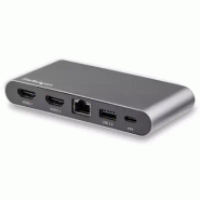 Dock USB C - Station d'Accueil USB-C à  Double àÉcran 4K HDMI - 100 W Power Delivery Pass-through, GbE