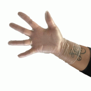 Gants vinyles poudrés blanc Taille M - par 100