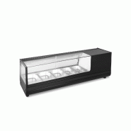 Gasfrit- Vitrine réfrigérée de table en acier inoxydable à 5 plateaux pour tapas - gfh121