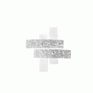 Gea Luce Plafonnier Moyen Lara Verre Blanc, Détails Argent, 70X70Cm, 2Xe27 Max 70W, Style Moderne, Ampoules Non Incluses, Ip20 - argenté 8000000089151