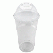 Gobelet Pot à Dessert  20cl NOVACUP VALUE PACK + Couvercle Dôme Ouvert Inclus Snacking Recyclé Transparent  Verrine - Lot de 6250 unités - transpa