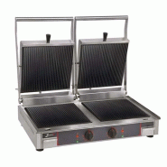 Grill panini vitrocéramique professionnel double plaques rainurées - P10232VRR