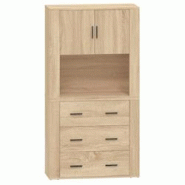 Helloshop26 - Buffet bahut commode armoire meuble de rangement organisateur cuisine salle de séjour salon haut sonoma bois 02_0034218 - 3000211645295 Helloshop26 - Buffet bahut commode armoire meuble de rangement organisateur cuisine salle de séjour salon haut sonoma bois 02_0034218 - 3000211645295