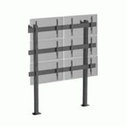 KIMEX Support TV sur pieds - mur d'images 6 écrans 45''- 55'' à visser noir - noir 3700685426207 KIMEX Support TV sur pieds - mur d'images 6 écrans 45''- 55'' à visser noir - noir 3700685426207