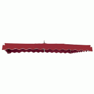 Kit parasol télescopique 3x2.5 m rouge - tout alu avec pied tripode et housse de transport résistante