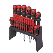 Lot de 18 tournevis soft touch prtour18bm-s