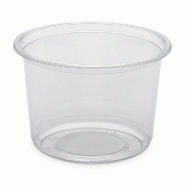Pot Tusipack500 ml Ø11,7x8,1 cm PET transparent - par 50