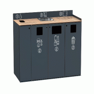 ROSSIGNOL Meuble de tri restaurant collectif avec dépose plateau RESTOTRI SIGNATURE - gris acier 53871