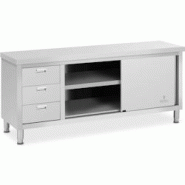 Royal Catering - Royal Catering RCSSCB-200X60-S Meuble bas en inox Meuble bas Armoire en inox 200 x 60 x 85 cm Capacité de 600 kg 3 tiroirs - 4062859 Royal Catering - Royal Catering RCSSCB-200X60-S Meuble bas en inox Meuble bas Armoire en inox 200 x 60 x 85 cm Capacité de 600 kg 3 tiroirs - 4062859