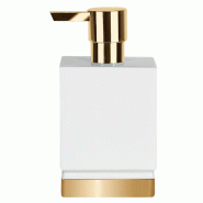 SPIRELLA Roma Distributeur de savon en porcelaine couleur blanche et dorée - multicolore porcelaine SP1439
