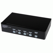 StarTech.Com Commutateur KVM 4 Ports DVI USB, Montage en Rack et Audio - Switch KVM - 2560x1600