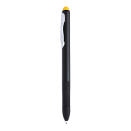 Stylo à bille stylet - plastique avec grip caoutchouté - encre noire - couleur jaune Stylo à bille stylet - plastique avec grip caoutchouté - encre noire - couleur jaune