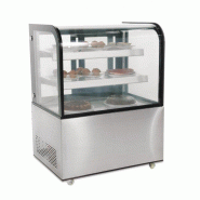 Vitrine inox réfrigérée positive de présentation 270 Litres, sur roulettes, noire, 480 W, 220 V - MONO