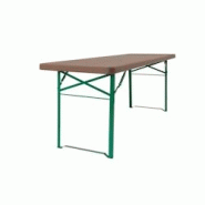 ZOWN Table brasserie pliante 220 x 70 cm Munich70 - marron plastique SP-PT-46 ZOWN Table brasserie pliante 220 x 70 cm Munich70 - marron plastique SP-PT-46