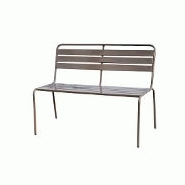 Banc 2 Places Empilable Empilable En Acier Coloris Taupe Nomade