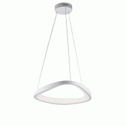 BeLight Suspension Anna triangulaire en métal blanc, LED intégrée, câbles orientables d.50 cm, style géométrique moderne - blanc 8057724581270