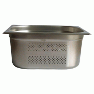 DBMARK - GPP12150-201 - Récipient perforé GN 1/2 150 mm. - 0.8mm S/S201 - gris inox GPP12150-201