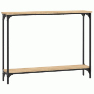 Décoshop26 - Table d'appoint console pratique pour une entrée organisée 100 x 22,5 x 75 cm bois d'ingénierie et métal DEC031898 - métal 3000258701831