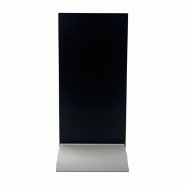 Edimeta Porte visuel/menu Ardoise 1/3 de A4 Portrait Socle Alu Double-face - noir aluminium 214361