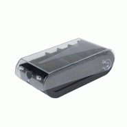 Exacompta Boîte à fiches Bunny, format A8, capacité 650 fiches, coloris noir/cristal - 9002493047723_0