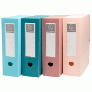 Exacompta Lot de 5 Boîte de classement à pression SKANDI polypro recyclé, dos de 100, coloris assortis (4) - 3130630894704