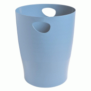 Exacompta - Réf. 45309D - Lot de 8 corbeilles à papier, poubelles ECOBIN BeeBlue avec poignées - Volume 15 litres - Dimensions 26,3 x 26,3 x 33,5 c