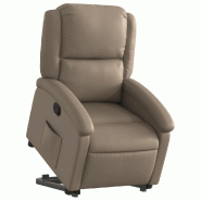 Fauteuil inclinable Cappuccino Similicuir Modèle Ivessiax - 8721012167209