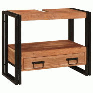 Helloshop26 - Armoire de coiffeuse contemporaine avec tiroir 71 x 33 x 58 cm pratique élégante en fer marron 02_0058000 - marron Bois massif 3000240
