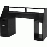 Helloshop26 - Bureau informatique multi rangements 123 cm MDF design moderne d'ordinateur PC table d'étude noir 01_0001108 - 3000922899789 Helloshop26 - Bureau informatique multi rangements 123 cm MDF design moderne d'ordinateur PC table d'étude noir 01_0001108 - 3000922899789