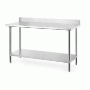 ITALCONCEPT Table de travail avec dosseret, HENDI, Budget Line, 1600x600x(H)950mm - 8711369817599