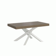 Itamoby Table extensible Volantis gris tourterelle 160/264x90 cm avec pieds blancs - beige 8050598054239